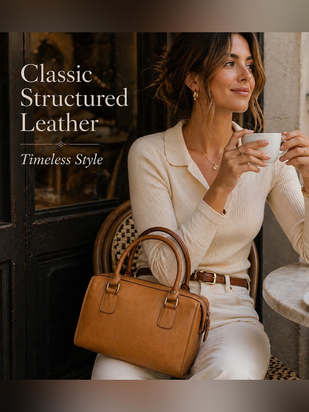 90’s Vintage Mervyns Partners‎ Classic Tan Leather bag